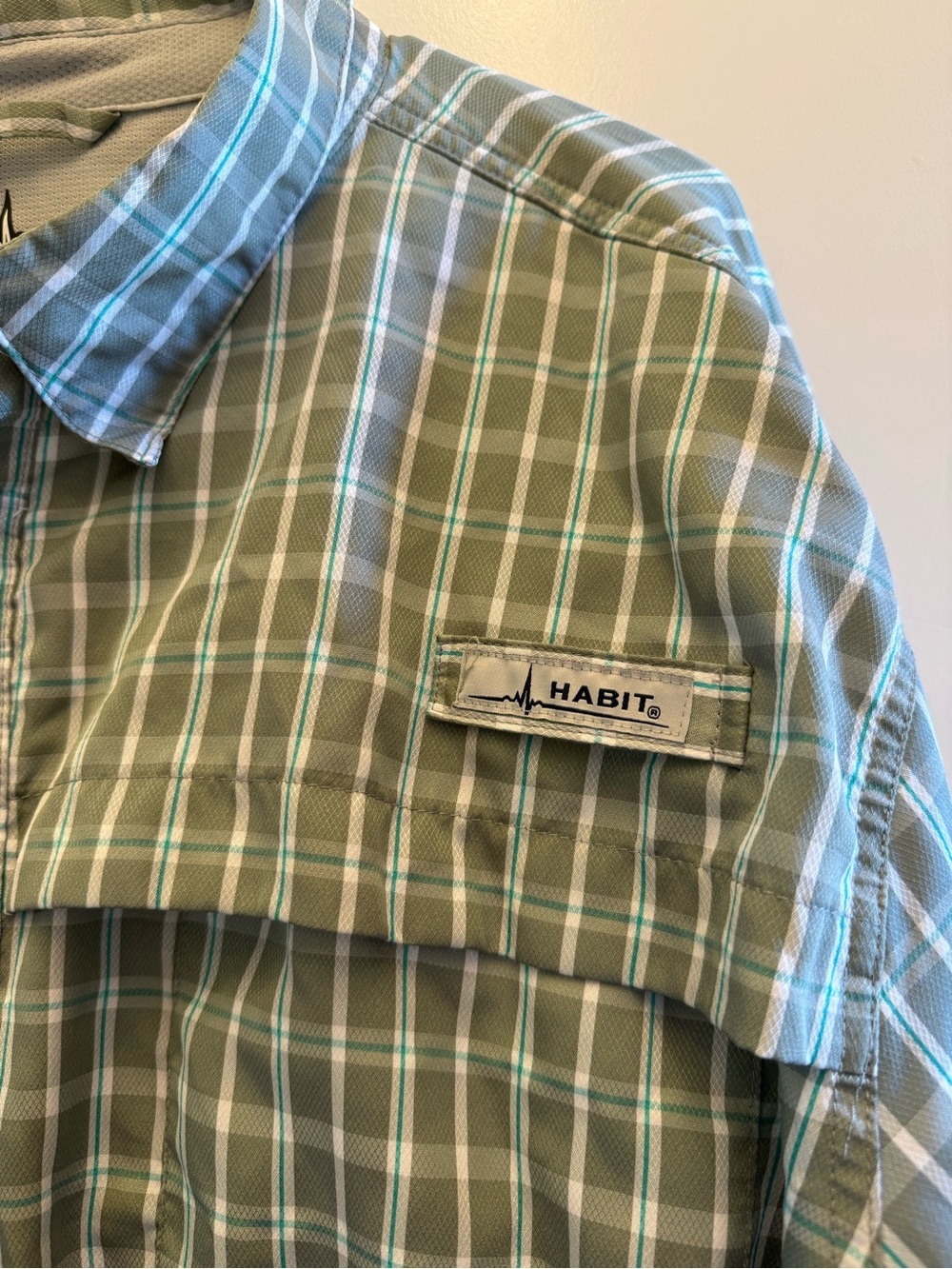 Habitat Men’s 3XL UPF 40+ Fishing Shirt Plaid Vented Outdoor Performance - Picture 2 of 11